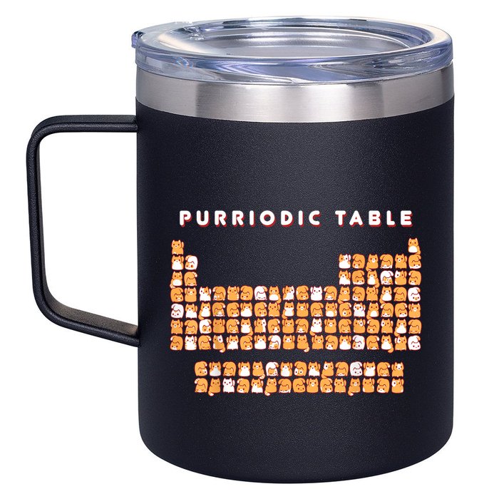 Purriodic Table Cat Funny 12oz Stainless Steel Coffee Mug