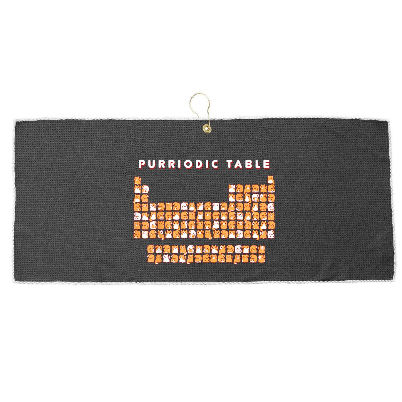 Purriodic Table Cat Funny Large Microfiber Waffle Golf Towel