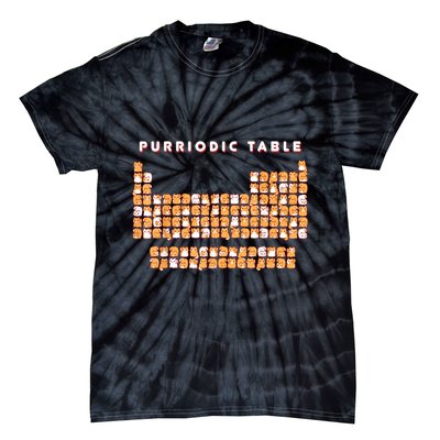 Purriodic Table Cat Funny Tie-Dye T-Shirt