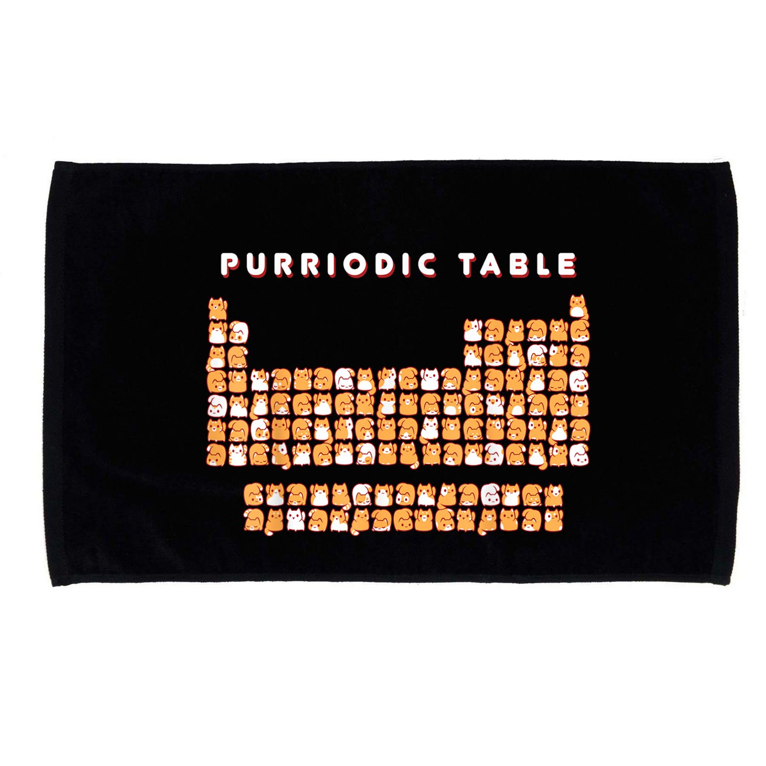 Purriodic Table Cat Funny Microfiber Hand Towel