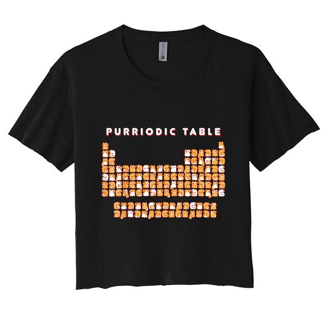 Purriodic Table Cat Funny Crop Top