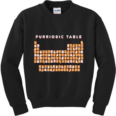 Purriodic Table Cat Funny Kids Sweatshirt