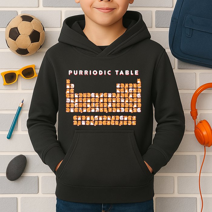 Purriodic Table Cat Funny Kids Hoodie