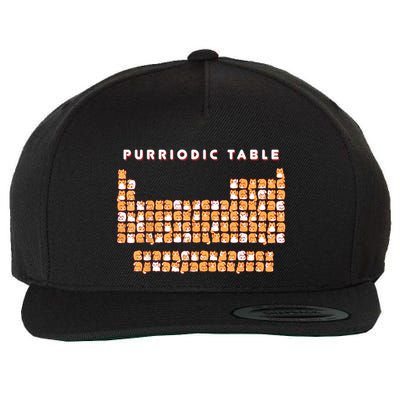 Purriodic Table Cat Funny Wool Snapback Cap