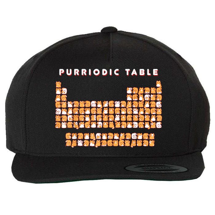 Purriodic Table Cat Funny Wool Snapback Cap