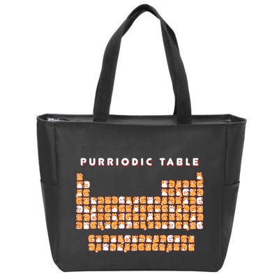 Purriodic Table Cat Funny Zip Tote Bag