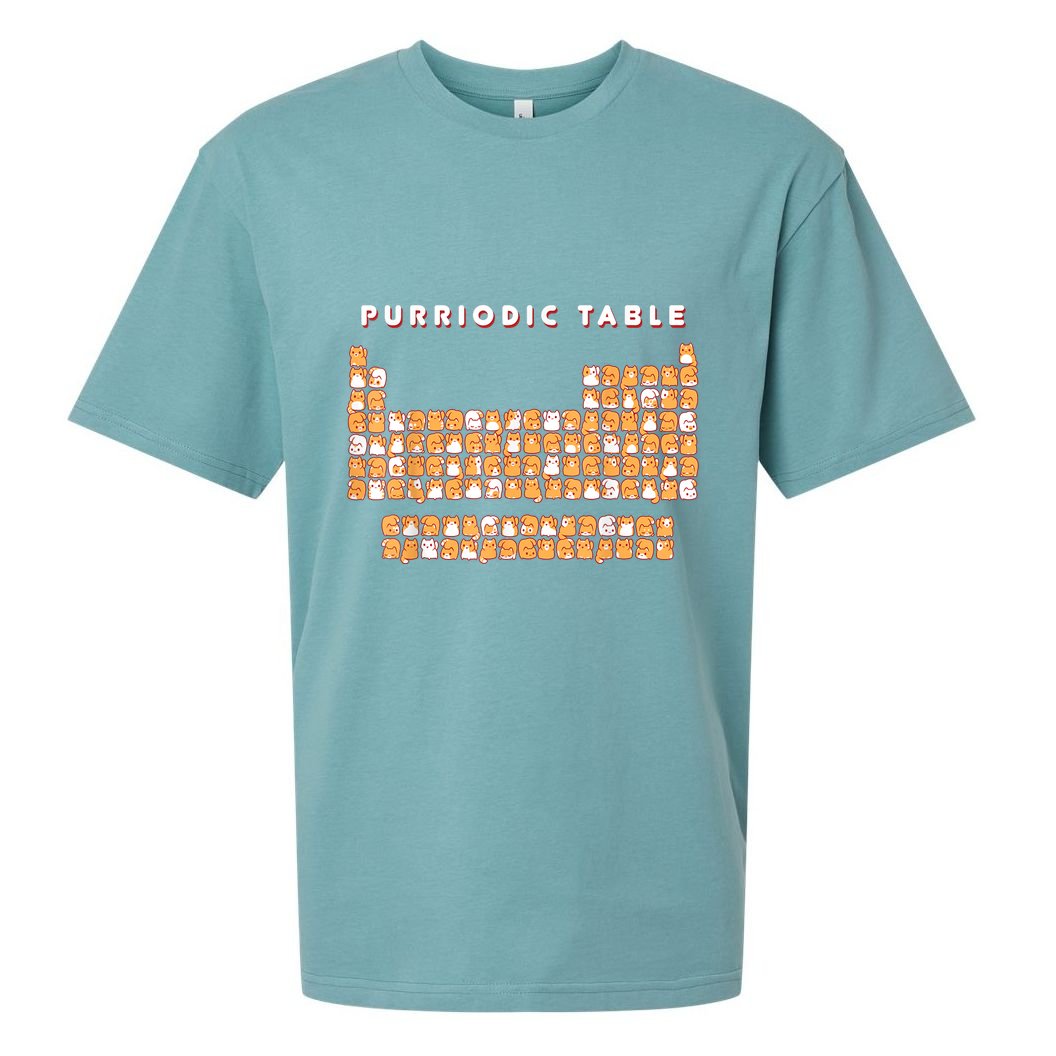 Purriodic Table Cat Funny Sueded Cloud Jersey T-Shirt