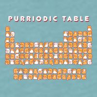 Purriodic Table Cat Funny Sueded Cloud Jersey T-Shirt
