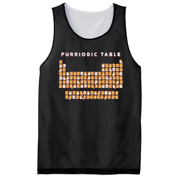 Purriodic Table Cat Funny Mesh Reversible Basketball Jersey Tank