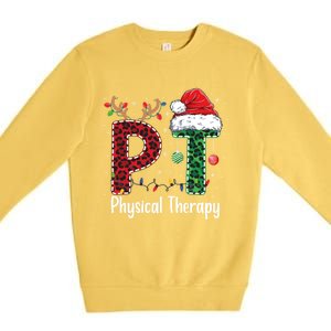 Physical Therapy Christmas Santa Hat Pt Therapist Xmas Cool Gift Premium Crewneck Sweatshirt