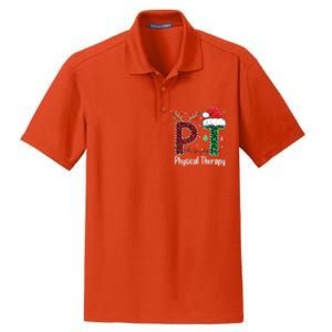 Physical Therapy Christmas Santa Hat Pt Therapist Xmas Cool Gift Dry Zone Grid Polo