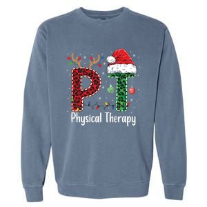 Physical Therapy Christmas Santa Hat Pt Therapist Xmas Cool Gift Garment-Dyed Sweatshirt