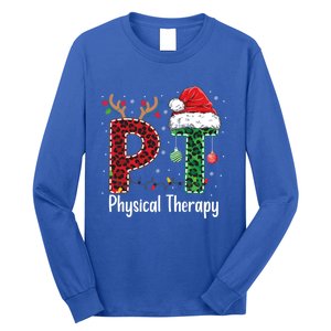 Physical Therapy Christmas Santa Hat Pt Therapist Xmas Cool Gift Long Sleeve Shirt