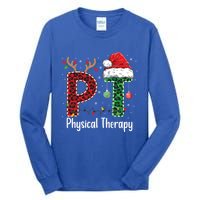 Physical Therapy Christmas Santa Hat Pt Therapist Xmas Cool Gift Tall Long Sleeve T-Shirt