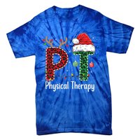 Physical Therapy Christmas Santa Hat Pt Therapist Xmas Cool Gift Tie-Dye T-Shirt