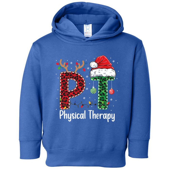 Physical Therapy Christmas Santa Hat Pt Therapist Xmas Cool Gift Toddler Hoodie