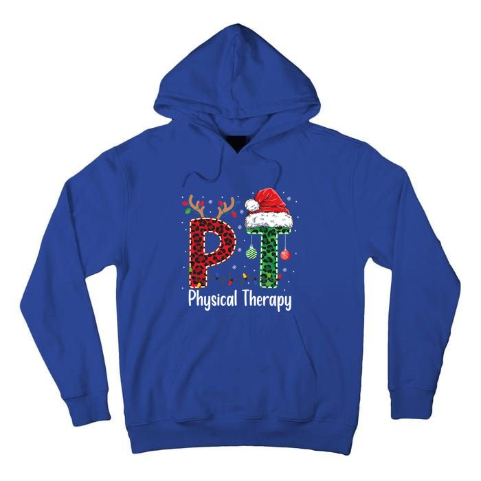 Physical Therapy Christmas Santa Hat Pt Therapist Xmas Cool Gift Tall Hoodie