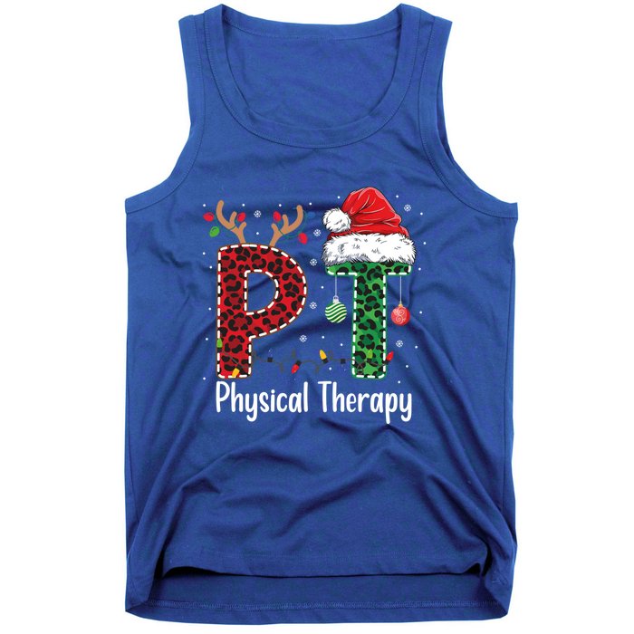 Physical Therapy Christmas Santa Hat Pt Therapist Xmas Cool Gift Tank Top