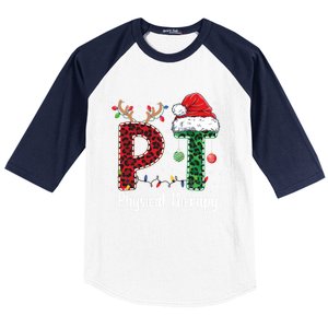 Physical Therapy Christmas Santa Hat Pt Therapist Xmas Cool Gift Baseball Sleeve Shirt