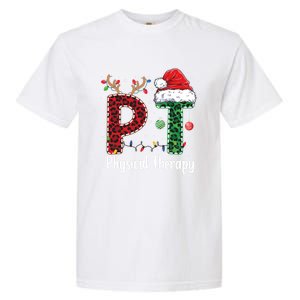 Physical Therapy Christmas Santa Hat Pt Therapist Xmas Cool Gift Garment-Dyed Heavyweight T-Shirt