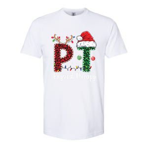 Physical Therapy Christmas Santa Hat Pt Therapist Xmas Cool Gift Softstyle CVC T-Shirt