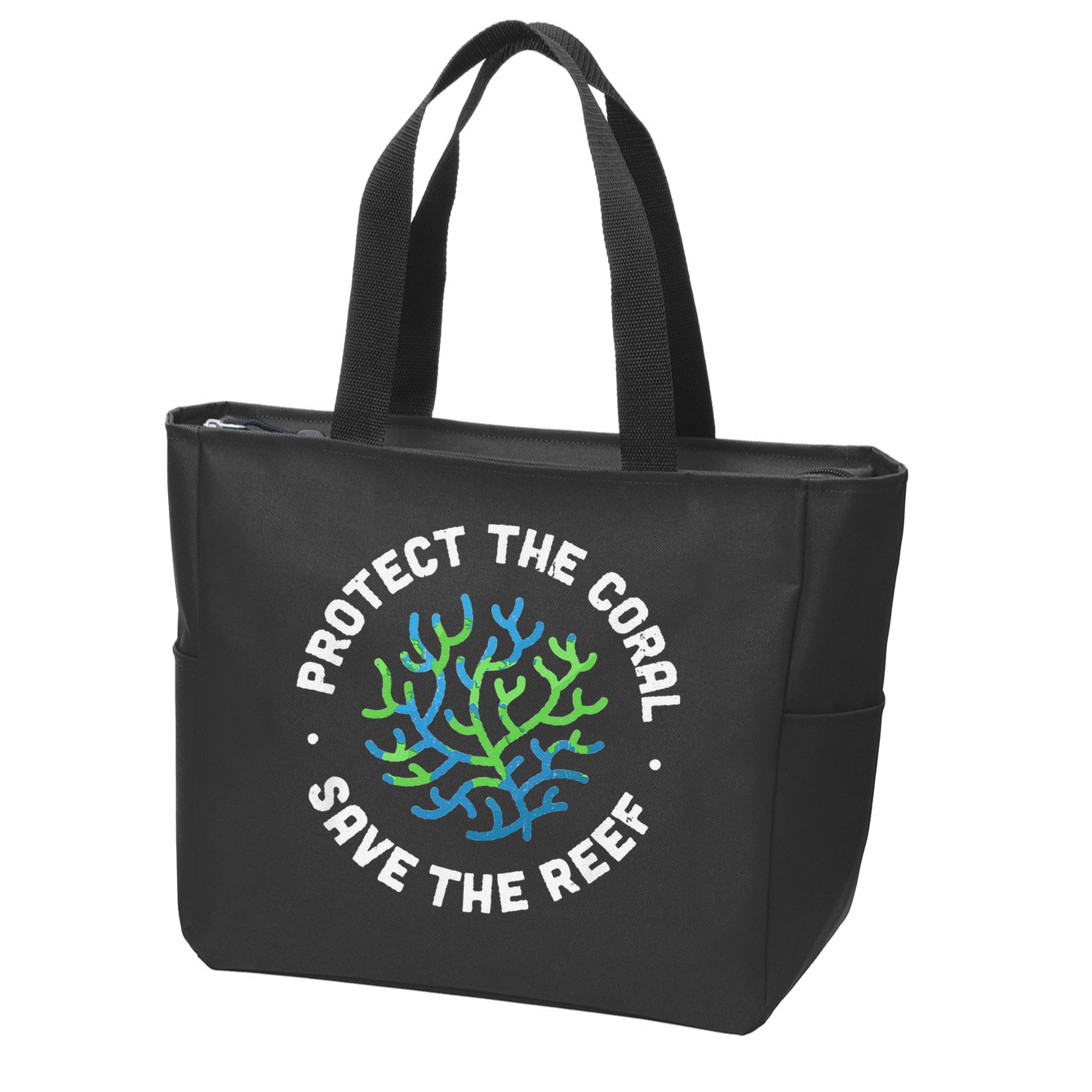 Protect The Coral Save The Reef Ocean Conservation Lover Zip Tote Bag