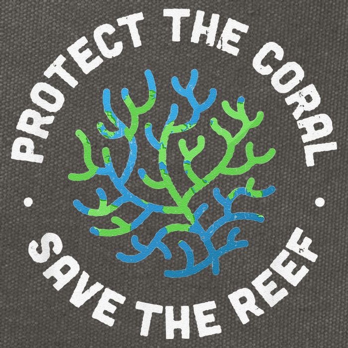 Protect The Coral Save The Reef Ocean Conservation Lover Cotton Canvas Backpack