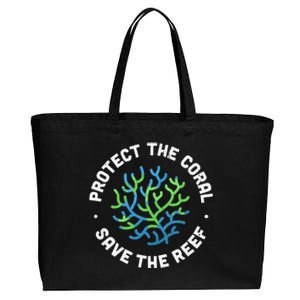 Protect The Coral Save The Reef Ocean Conservation Lover Cotton Canvas Jumbo Tote