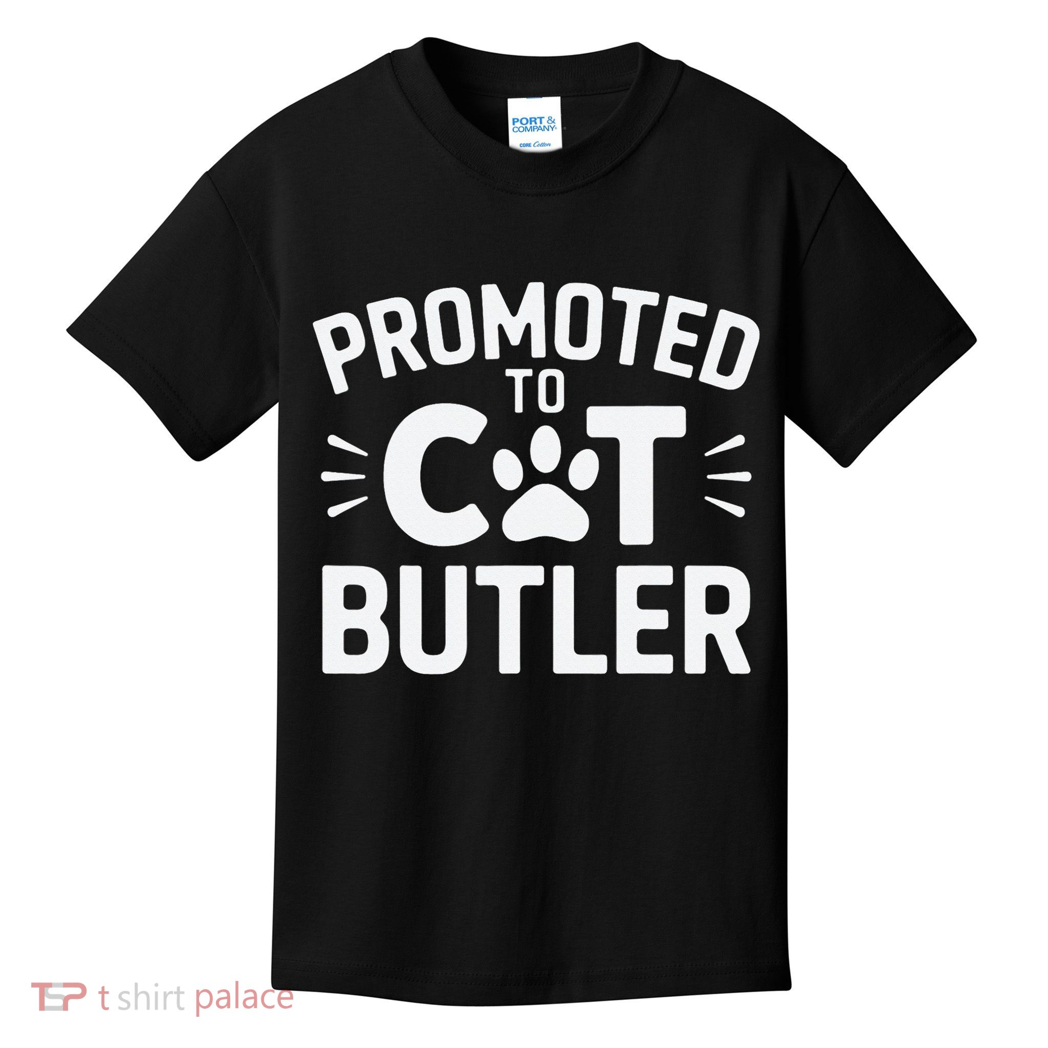Promoted To Cat Butler Funny Quote Kids T-Shirt