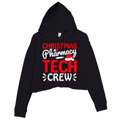 Pharmacy Tech Christmas Crew Great Gift Crop Fleece Hoodie