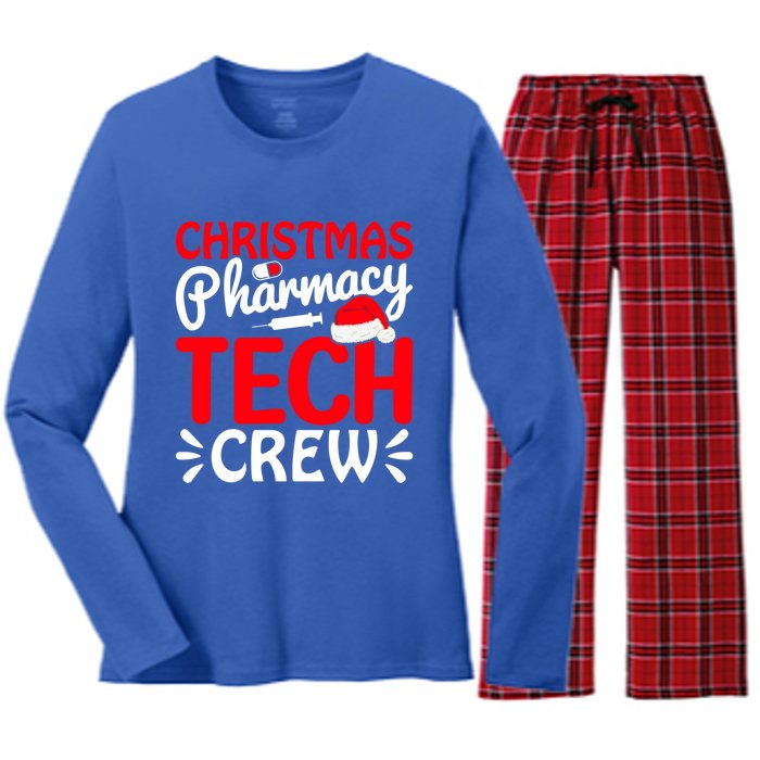 Pharmacy Tech Christmas Crew Great Gift Women's Long Sleeve Flannel Pajama Set 