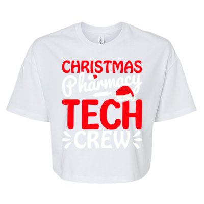 Pharmacy Tech Christmas Crew Great Gift Bella+Canvas Jersey Crop Tee