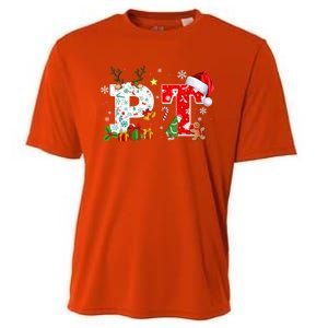 Physical Therapy Christmas Santa Hat PT Therapist Xmas Cooling Performance Crew T-Shirt