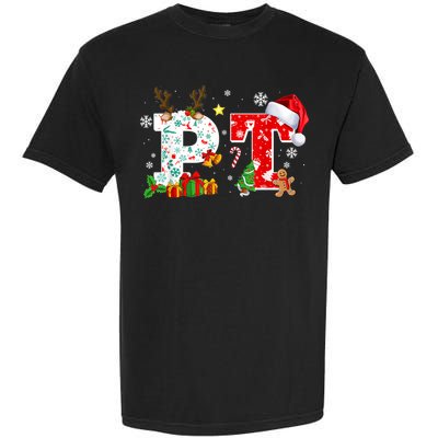 Physical Therapy Christmas Santa Hat PT Therapist Xmas Garment-Dyed Heavyweight T-Shirt