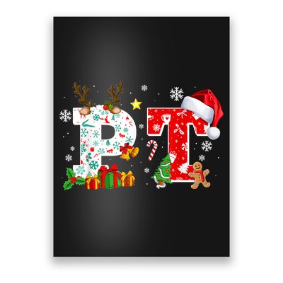 Physical Therapy Christmas Santa Hat PT Therapist Xmas Poster