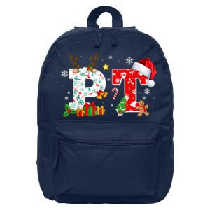 Physical Therapy Christmas Santa Hat PT Therapist Xmas 16 in Basic Backpack