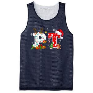 Physical Therapy Christmas Santa Hat PT Therapist Xmas Mesh Reversible Basketball Jersey Tank