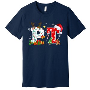 Physical Therapy Christmas Santa Hat PT Therapist Xmas Premium T-Shirt