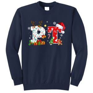 Physical Therapy Christmas Santa Hat PT Therapist Xmas Tall Sweatshirt