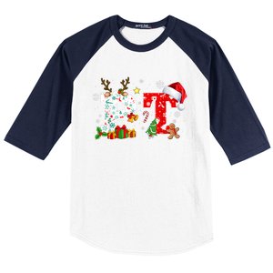 Physical Therapy Christmas Santa Hat PT Therapist Xmas Baseball Sleeve Shirt