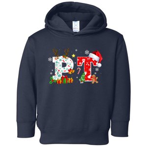 Physical Therapy Christmas Santa Hat PT Therapist Xmas Toddler Hoodie