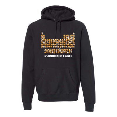 Periodic Table Cat Chemistry Pun Periodic Premium Hoodie