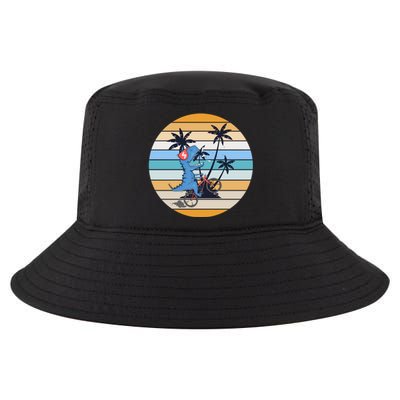 Palm Trees Cyclist Dinosaur Retro T Rex Cycling Funny Tgiftrex Gift Cool Comfort Performance Bucket Hat