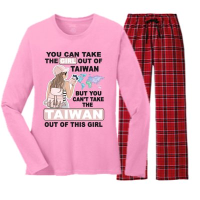 Proud Taiwan Cool From Taiwan Gift Women's Long Sleeve Flannel Pajama Set 