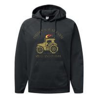 perfect tractor design diddly squat farm speed and power Performance Fleece Hoodie