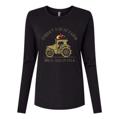 perfect tractor design diddly squat farm speed and power Womens Cotton Relaxed Long Sleeve T-Shirt