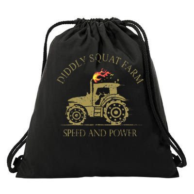 perfect tractor design diddly squat farm speed and power Drawstring Bag