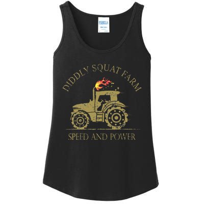 perfect tractor design diddly squat farm speed and power Ladies Essential Tank