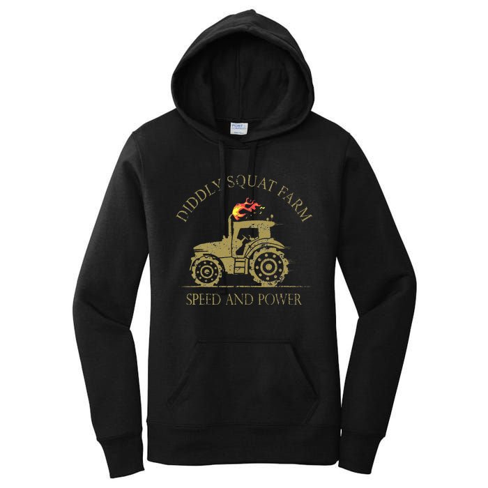 perfect tractor design diddly squat farm speed and power Women's Pullover Hoodie