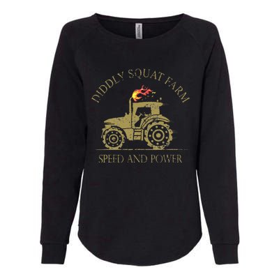 perfect tractor design diddly squat farm speed and power Womens California Wash Sweatshirt